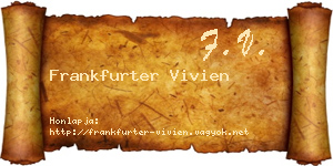 Frankfurter Vivien névjegykártya